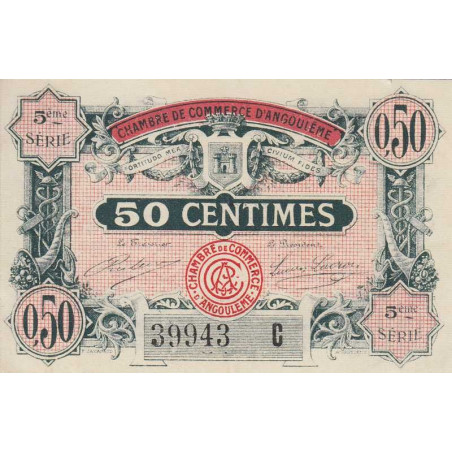Angoulême - Pirot 9-40 - 50 centimes - 5ème série C - 11/04/1917 - Etat : SPL