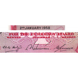 Territ. Anglais des Caraïbes - Pick 7c_1 - 1 dollar - Série D3 - 02/01/1958 - Etat : TTB-