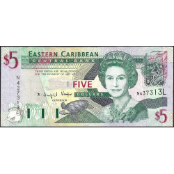 Caraïbes Est - Sainte Lucie - Pick 42l - 5 dollars - 2003 - Etat : TB+