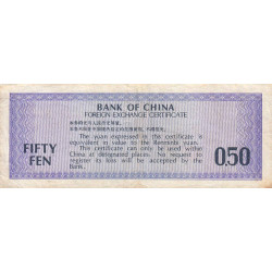 Chine - Bank of China - Pick FX 2 - 50 fen - 1979 - Etat : TB+