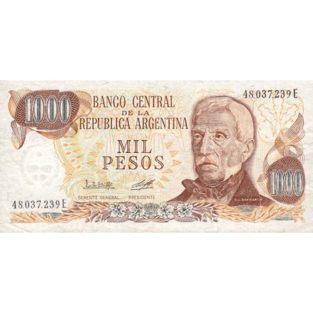 Argentine - Pick 304b_2 - 1'000 pesos - Série E - 1979 - Etat : TB+