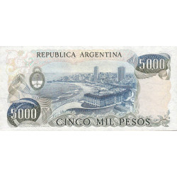 Argentine - Pick 305b_1 - 5'000 pesos - Série B - 1981 - Etat : SUP