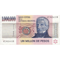 Argentine - Pick 310_3 - 1'000'000 pesos - Série B - 1983 - Etat : SPL