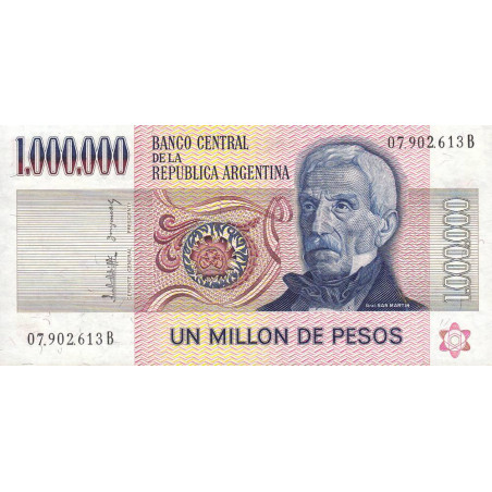 Argentine - Pick 310_3 - 1'000'000 pesos - Série B - 1982 - Etat : SPL