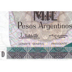 Argentine - Pick 317b - 1'000 pesos argentinos - Série D - 1984 - Etat : NEUF