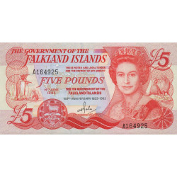 Falkland (îles) - Pick 12a - 5 pounds - Série A - 14/06/1983 - Commémoratif - Etat : SPL