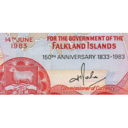 Falkland (îles) - Pick 12a - 5 pounds - Série A - 14/06/1983 - Commémoratif - Etat : SPL