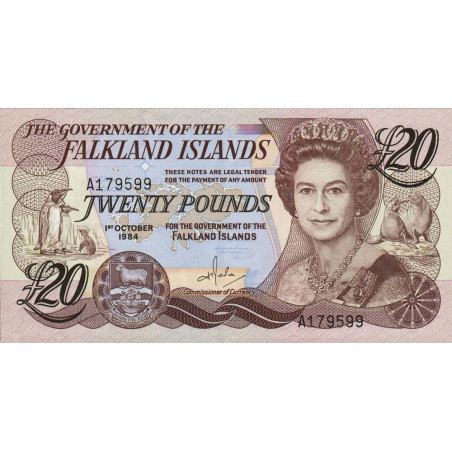 Falkland (îles) - Pick 15a - 20 pounds - Série A - 01/10/1984 - Etat : SPL à SPL+