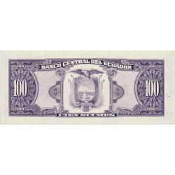 Equateur - Pick 123Aa_VT - 100 sucres - 08/06/1988 - Etat : NEUF