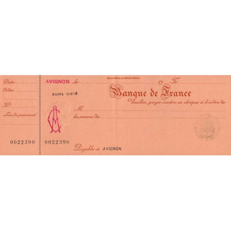 Banque de France - Avignon - 1930 - Etat : SPL