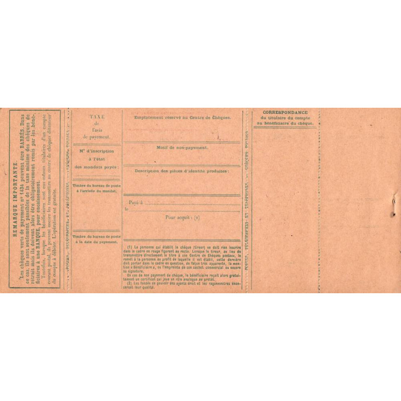 Chèque Postal - La Penne-sur-Huveaune - 1956 - Etat : TTB+