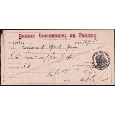 Crédit Commercial de France - Paris - 1931 - Etat : TB