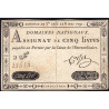 Assignat 12a - 5 livres - 6 mai 1791 - Série 2F - Etat : TTB+