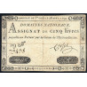 Assignat 19a - 5 livres - 28 septembre 1791 - Série 29F - Etat : TTB