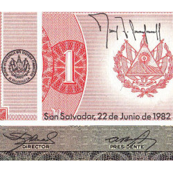El Salvador - Pick 133A - 1 colon - 03/06/1982 - Etat : SPL