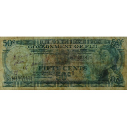 Fidji - Pick 64a - 50 cents - Série A/2 - 1971 - Etat : TB