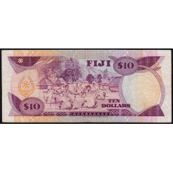 Fidji - Pick 79a - 10 dollars - Série B/1 - 1980 - Etat : TB