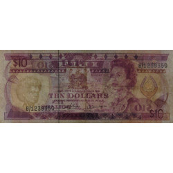 Fidji - Pick 79a - 10 dollars - Série B/1 - 1980 - Etat : TB