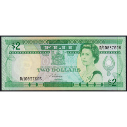 Fidji - Pick 87 - 2 dollars - Série D/10 - 1988 - Etat : NEUF