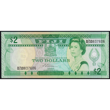 Fidji - Pick 87a - 2 dollars - Série D/10 - 1988 - Etat : NEUF