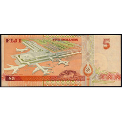 Fidji - Pick 97a - 5 dollars - Série F - 1995 - Etat : NEUF