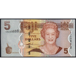 Fidji - Pick 110a - 5 dollars - 2007 - Etat : NEUF