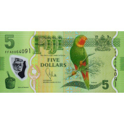 Fidji - Pick 115a - 5 dollars - 2013 - Polymère - Etat : NEUF