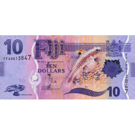 Fidji - Pick 116a - 10 dollars - Série FFA - 2013 - Etat : NEUF