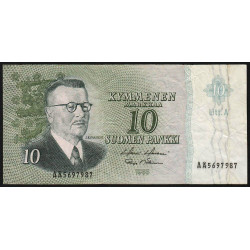 Finlande - Pick 104a_123 - 10 markkaa - Litt. A - Série AÅ - 1963 (1968) - Etat : TB+