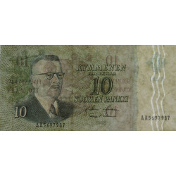 Finlande - Pick 104a_123 - 10 markkaa - Litt. A - Série AÅ - 1963 (1968) - Etat : TB+
