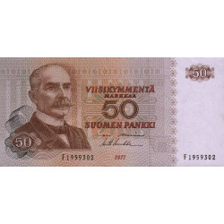 Finlande - Pick 108a_49 - 50 markkaa - Série F - 1977 - Etat : SPL