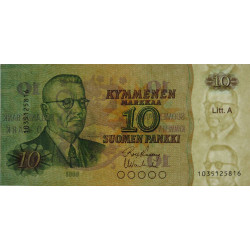 Finlande - Pick 112a_11 - 10 markkaa - Litt. A - 1980 (1984) - Etat : TTB+