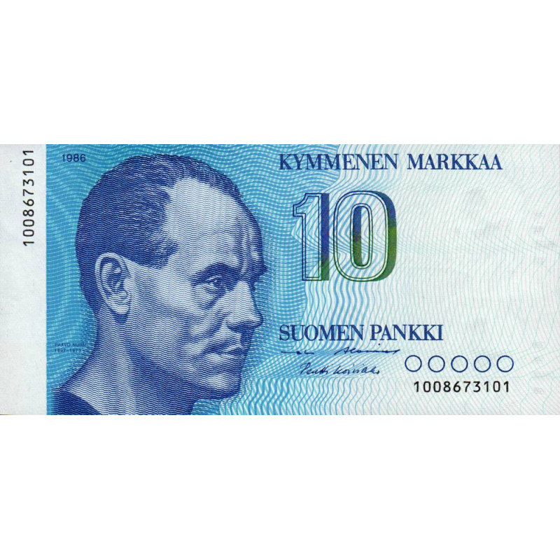 Finlande - Pick 113a_15a - 10 markkaa - 1986 - Etat : SPL