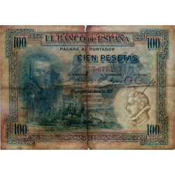 Espagne - Pick 69a - 100 pesetas - 01/07/1925 - Sans série - Etat : B+