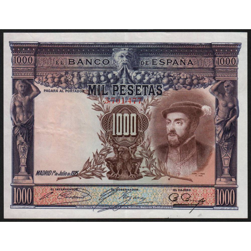 Espagne - Pick 70c - 1'000 pesetas - 01/07/1925 (1936) - Sans série - Etat : SUP