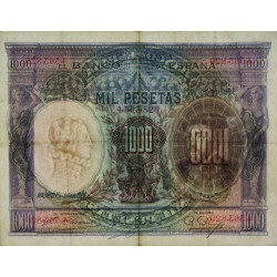 Espagne - Pick 70c - 1'000 pesetas - 1936 - Sans série - Etat : TTB