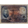 Espagne - Pick 72a - 50 pesetas - 17/05/1927 - Sans série - Etat : TB-