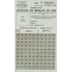 Articles de ménage en fer - 1948 - Etat : NEUF