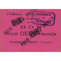 11 - Carcassonne - Bureau de Bienfaisance - 10 francs - Etat : SUP