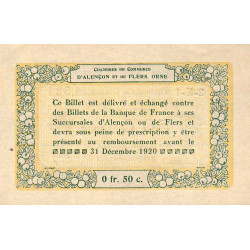 Alençon & Flers (Orne) - Pirot 6-16 - 50 centimes - Série 2K1 - 10/08/1915 - Etat : SUP