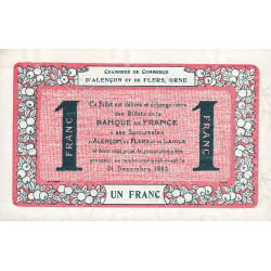 Alençon & Flers (Orne) - Pirot 6-42 - 1 franc - Série 5D1 - 10/08/1915 - Etat : pr.NEUF