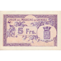38 - Grenoble - Union des Magasins - 5 francs - 1950 - Etat : SUP
