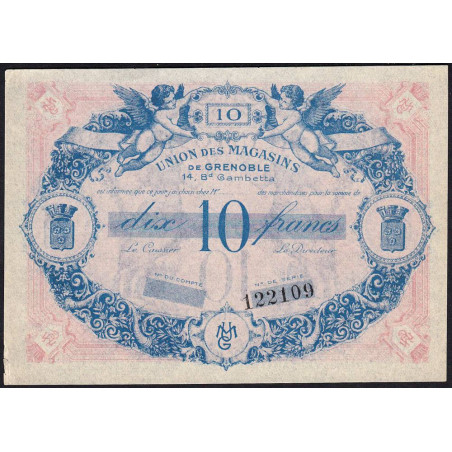 38 - Grenoble - Union des Magasins - 10 francs - 1950 - Etat : SUP
