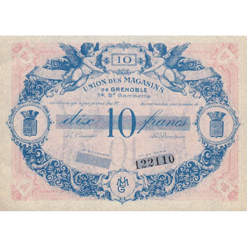 38 - Grenoble - Union des Magasins - 10 francs - 1950 - Etat : pr.NEUF