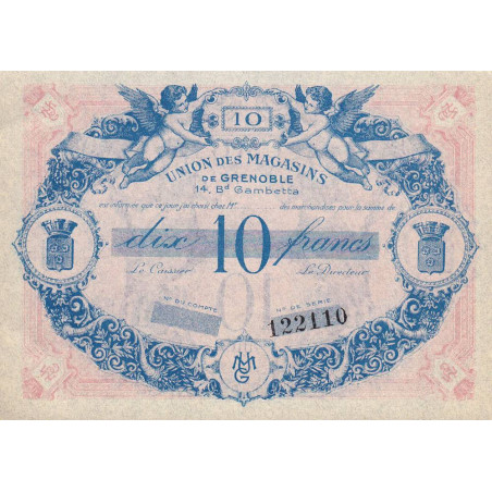 38 - Grenoble - Union des Magasins - 10 francs - 1950 - Etat : pr.NEUF
