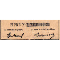 Guadeloupe - Loterie coloniale - 1 franc - 1883 - Etat : TB+