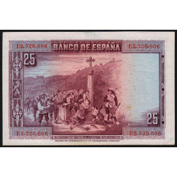 Espagne - Pick 74c - 25 pesetas - 15/08/1928 (1936) - Série E - Etat : SPL