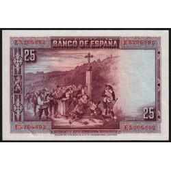 Espagne - Pick 74c - 25 pesetas - 15/08/1928 (1936) - Série E - Etat : NEUF