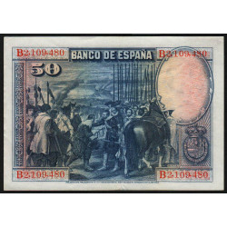 Espagne - Pick 75c - 50 pesetas - 15/08/1928 (1936) - Série B - Etat : TTB+