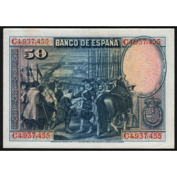 Espagne - Pick 75c - 50 pesetas - 15/08/1928 (1936) - Série C - Etat : SPL